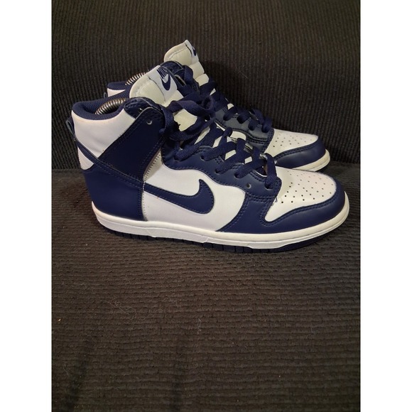 Nike Dunk High GS Midnight Navy DB2179-104 Unisex Kids Sneakers 4Y - Picture 3 of 8